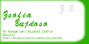 zsofia bujdoso business card