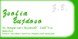 zsofia bujdoso business card